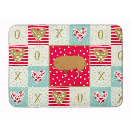 Carolines Treasures 19 x 27 in. Hungarian Mangalica Pig Love Machine Washable Memory Foam Mat CK5361RUG